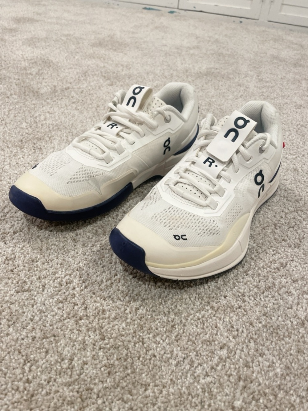 ON Mens THE ROGER Pro Tennis Shoes White Indigo men’s size 7.5 Women’s size 9.5 - Picture 5 of 8